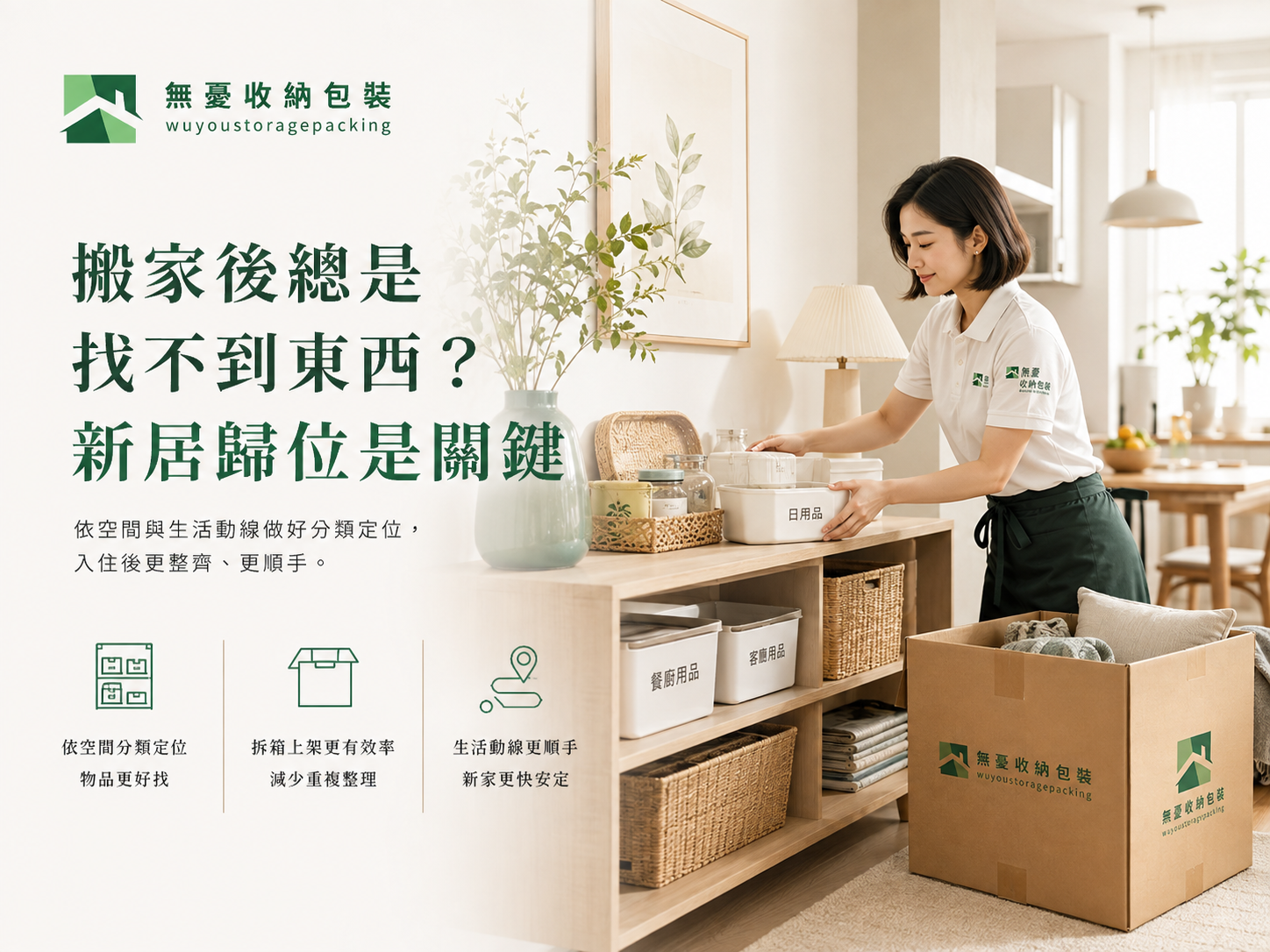 搬家後總是找不到東西？新居歸位是關鍵
